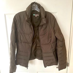 NWOT- Halogen quilted puffer- olive green - Medium